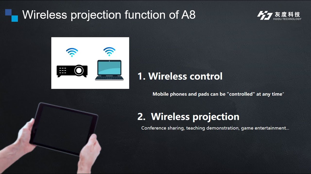 4K LED screen  controller A8 wireless screen projection function