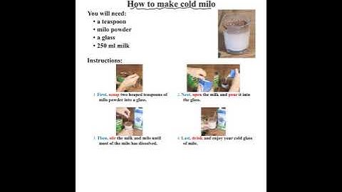 Procedural text example and features