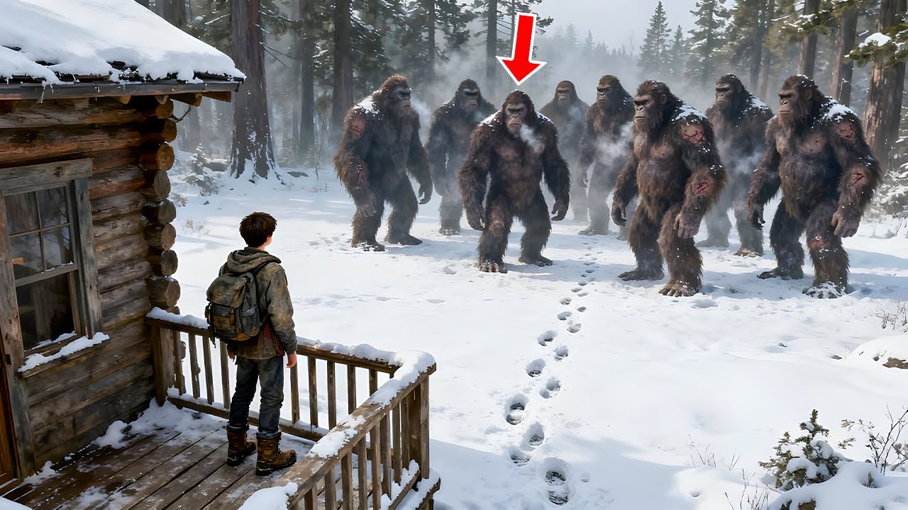 Abandoned Mountain Boy Shared Bread With a Creature — Next Morning 10 Bigfoots Knocked At His Door