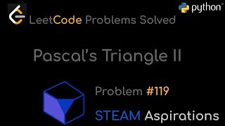 LeetCode Problems Solved; Problem 119; Pascal's Triangle II
