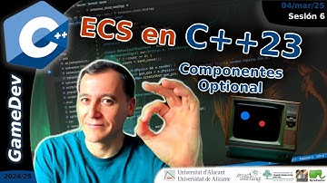 GameEngine sencillo en C++23. Componentes std::optional para Entidad-Componente-Sistema (ECS)