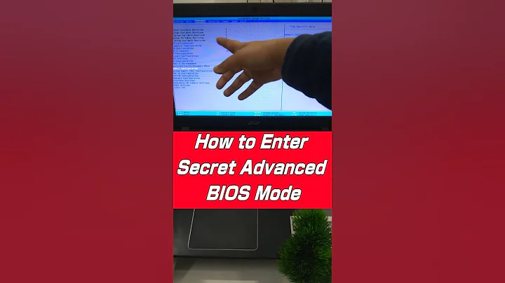 How to Unlock Hidden BIOS Settings on Acer Laptop 🔓💻 #laptop #computer #youtubeshorts #shorts