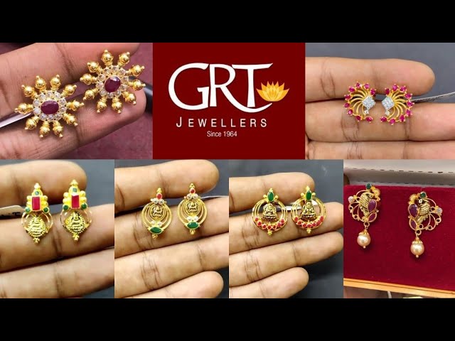 GRT Earring Collections with Price/ Light Weight Chandbali & Hanging Earring  Designs - YouTube