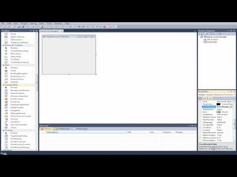 Visual Basic | How to Lock a Forms Size | Tutorial #3