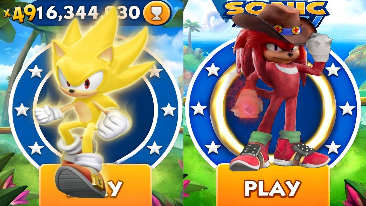 Sonic Dash - Super Sonic VS Hunter Knuckles _ Movie Sonic vs All Bosses ...