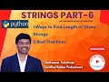 37.Mastering Strings in Python Part-6 | Beginner's Guide to Strings
