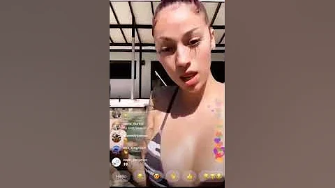 Danielle Bregoli in the pool half naked with friends😳😳😳😳