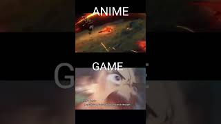 tanjiro vs rui Anime vs Game #anime #demonslayer #shorts #short