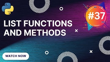 List Functions and Methods | Python for Beginners