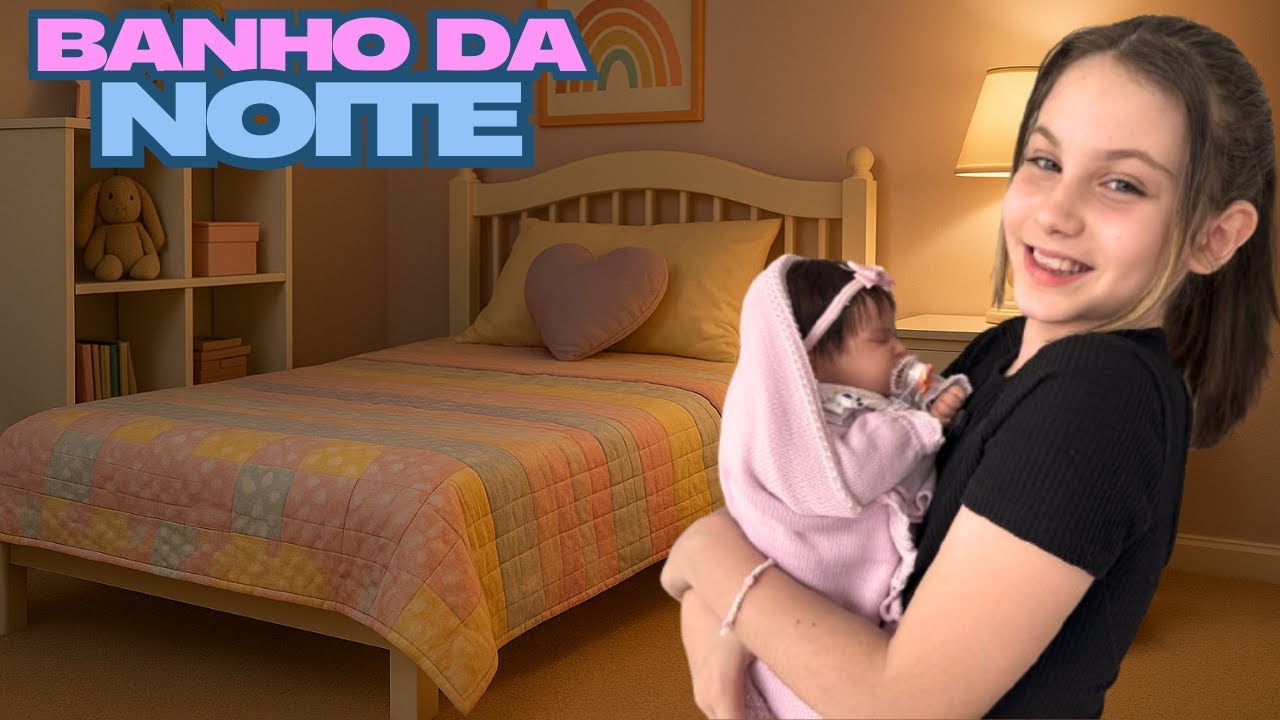 ROTINA DO BANHO DA NOITE da BEBE REBORN de silicone sólido
