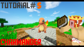 Minecraft Tutorials #5 - Charmander Statue (Pokemon)