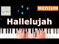 Hallelujah - Piano Tutorial MEDIUM - Leonard Cohen