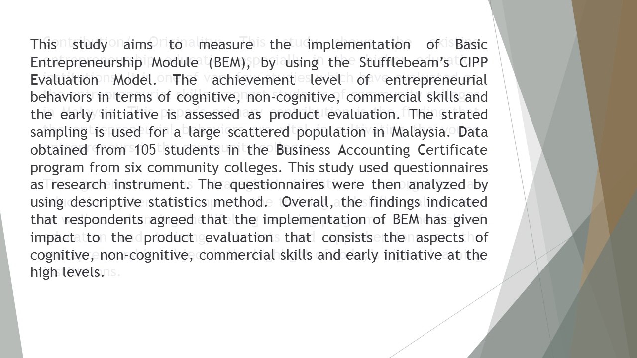 Entrepreneurial Behavior amongst Students of Community Colleges in Malaysia IJEP 52 21 28 - YouTube