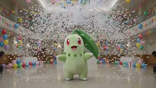 Happy Birthday Jaycen From Chikorita Pokemon Mascot (White Confetti Storm) @chaoemperorproduction