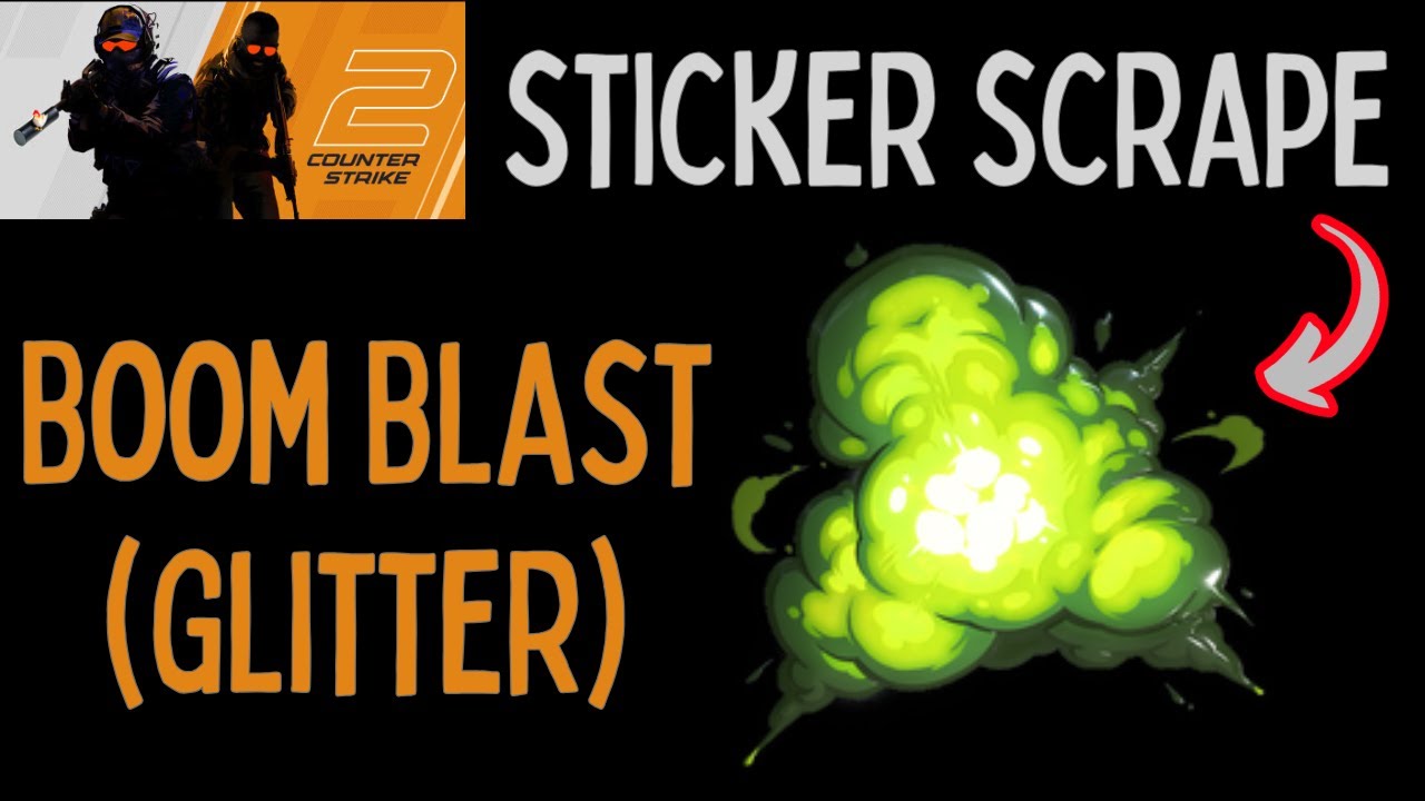 Boom Blast (Glitter) Sticker Scrape 