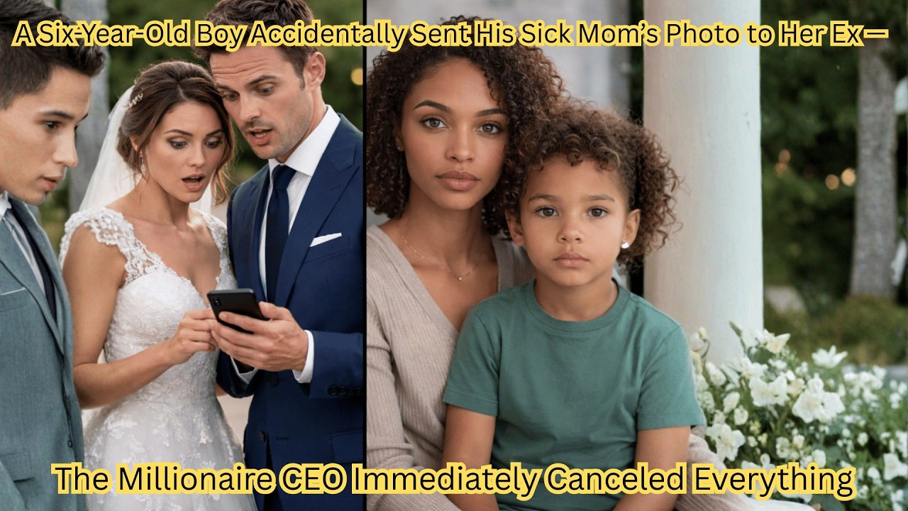 A six year old boy accidentally sent his sick moms photo to her ex- the millionaire immediately