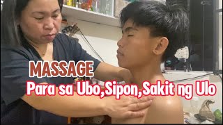 Masahe para sa  May Ubo, Sipon, at Sakit ng Ulo