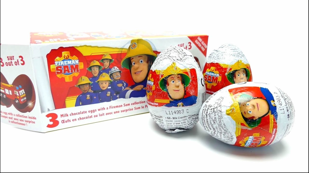 Fireman SAM Chocolate Eggs Box with 3 