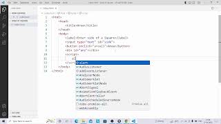 Area of Square Calculator in Javascript