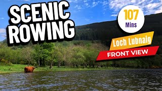 Scenic Rowing:  4K Forward View on Scotland's Loch Lubnaig