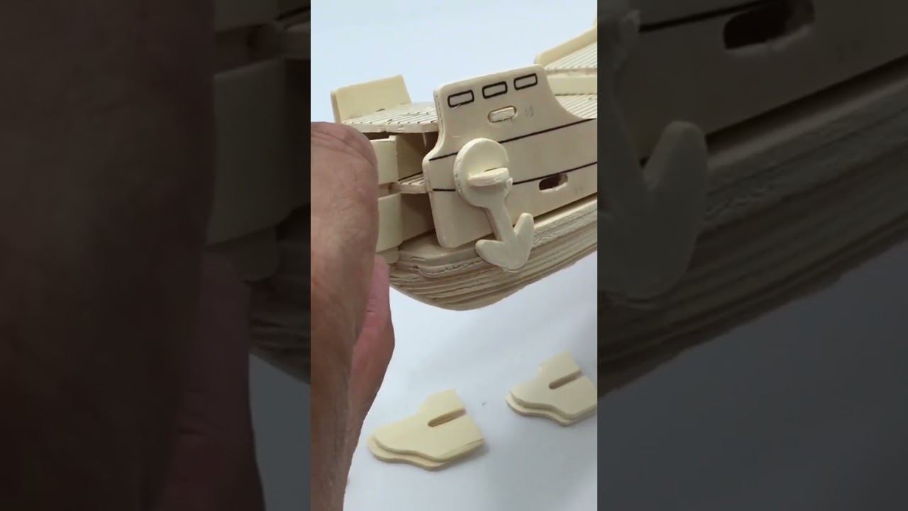 Instruction of 3D Wooden Puzzle Sailing Military Ship 