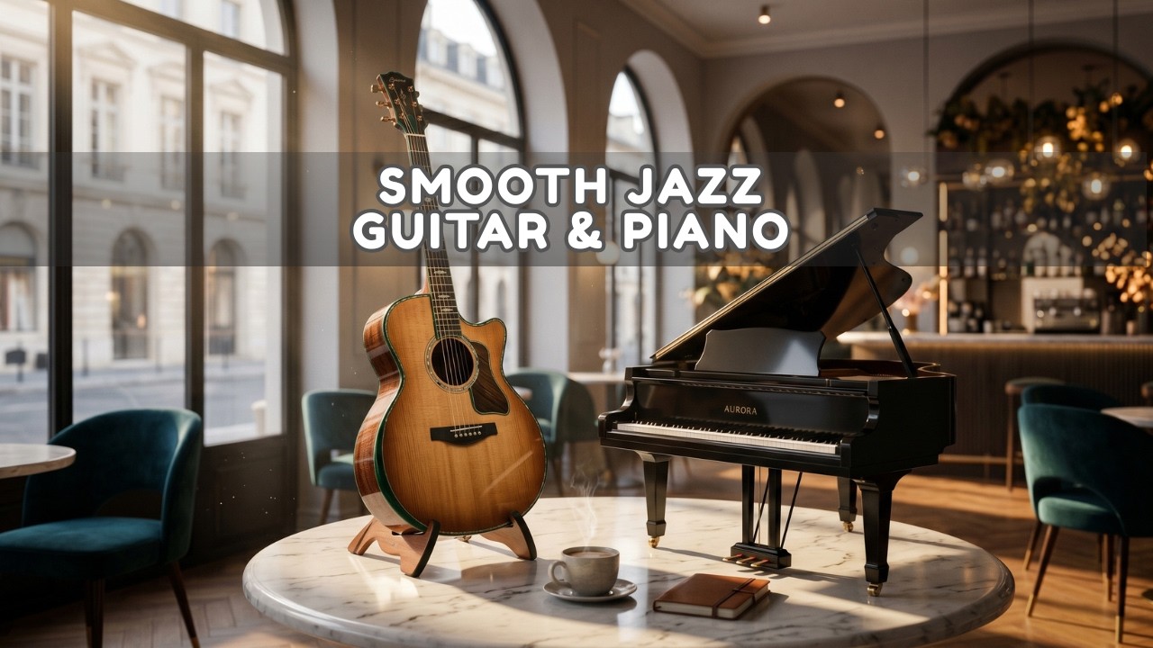 Smooth Jazz Guitar & Piano Music - Cozy Cafe Vibes - Relaxing Music for ...