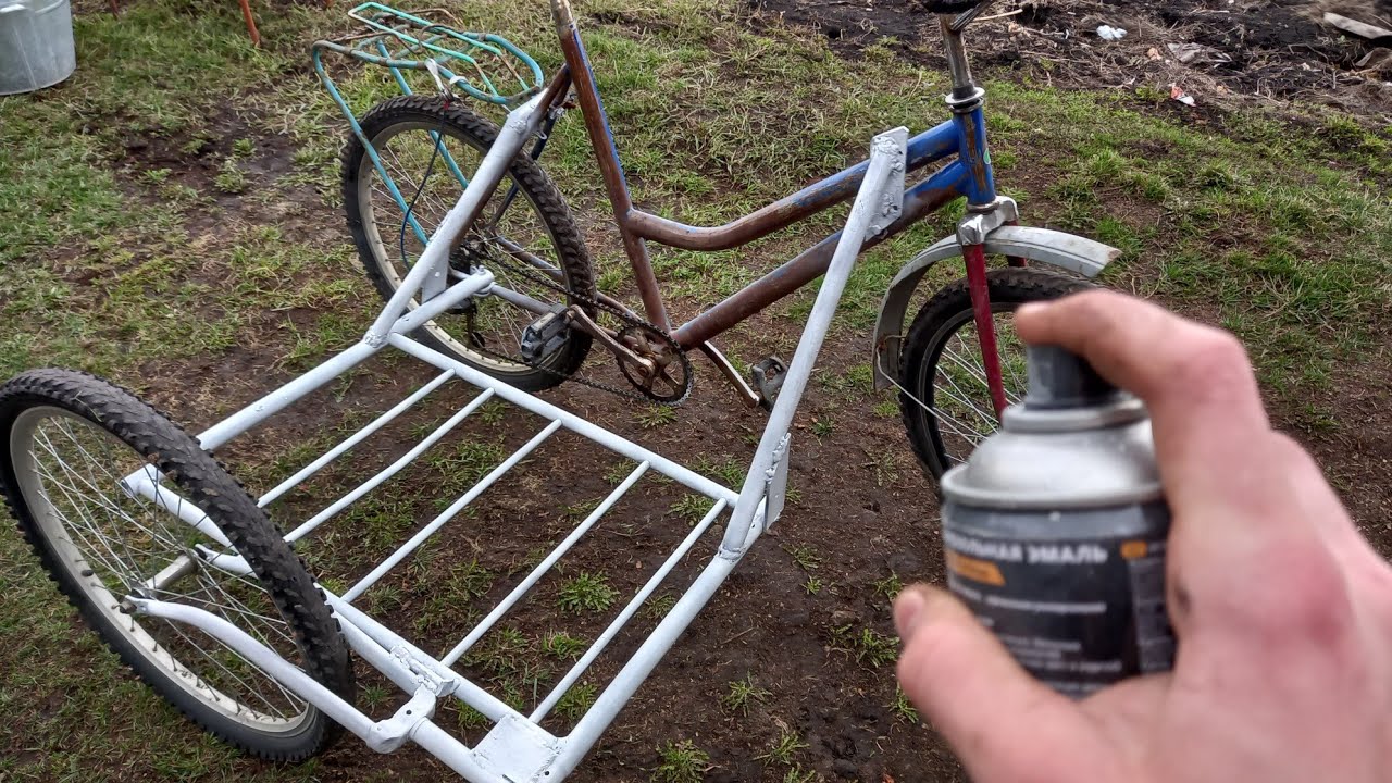 КАК ПОКРАСИТЬ ВЕЛОСИПЕД с коляской? обслуживание после дрифта - YouTube
