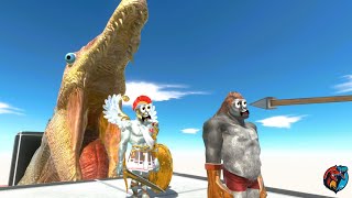 Stay Away From T-Rex Head and Reach The Evolution Gate - Animal Revolt Battle Simulator