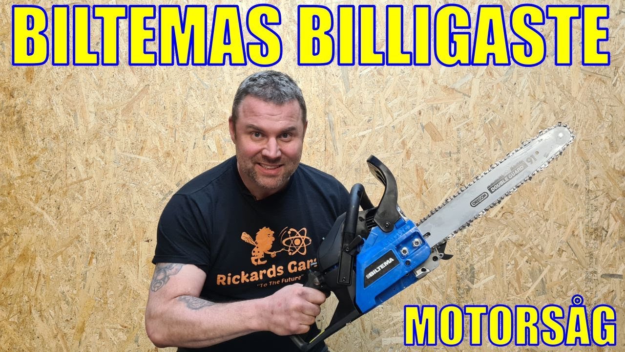 TESTAR MOTORSÅG FRÅN BILTEMA  CS 143 -- SVERIGES BILLIGASTE ?