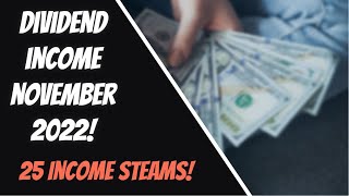 Passive Dividend Income with $197,000 Portfolio! 25 Paychecks in November 2022!  #dividends #fire