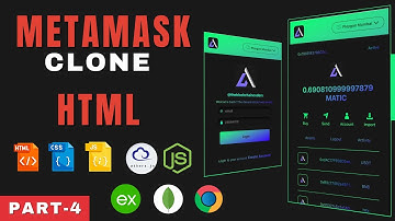 MetaMask Clone | Build Crypto Wallet Chrome Extension From Scratch | HTML Code