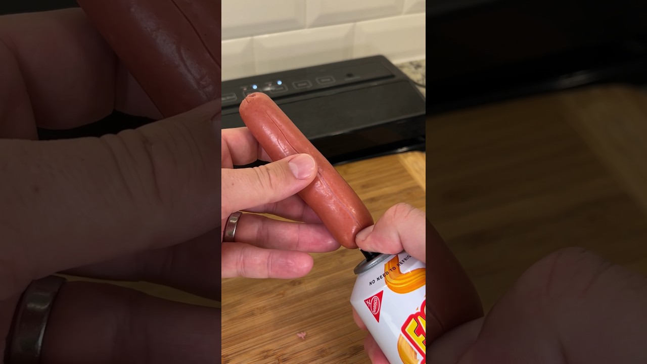 Hot dog easy cheese life hack 