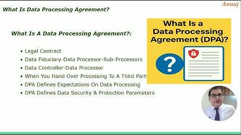 What Is Data Processing Agreement, English Edition
