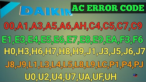 Daikin ac Error Code ,E1,E4,E5,L1,U2 #How to Fix Daikin ac Error L5,L8,Pj
