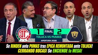 🔥😱 ¡SE RINDEN ANTE PUMAS! ÉPICA REMONTADA vs Toluca desata la locura 😮 ¡CERRANDO BOCAS en ESPN! 🐾