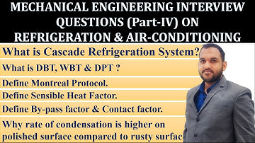 Mechanical Interview Questions (Part-IV) on Refrigeration & Air-Conditioning || B MOHAN KUMAR