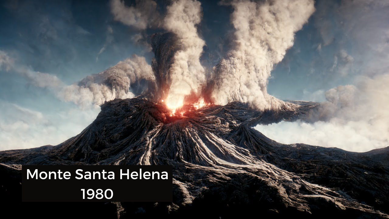 A Erupção Vulcânica do Monte Santa Helena em 1980 Uma Maiores