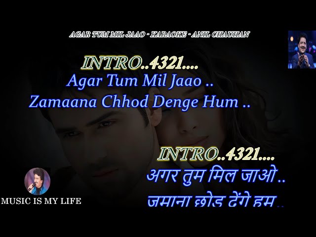 Agar Tum Mil Jaao Karaoke With Scrolling Lyrics Eng. & हिंदी class=