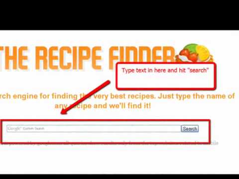 Foodnetwork.com and allrecipe.com Search Engine for finding recipes