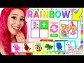 THE RAINBOW TRADING CHALLENGE! Only Trading Rainbow Items In Adopt Me for 24 Hours! Roblox Adopt Me