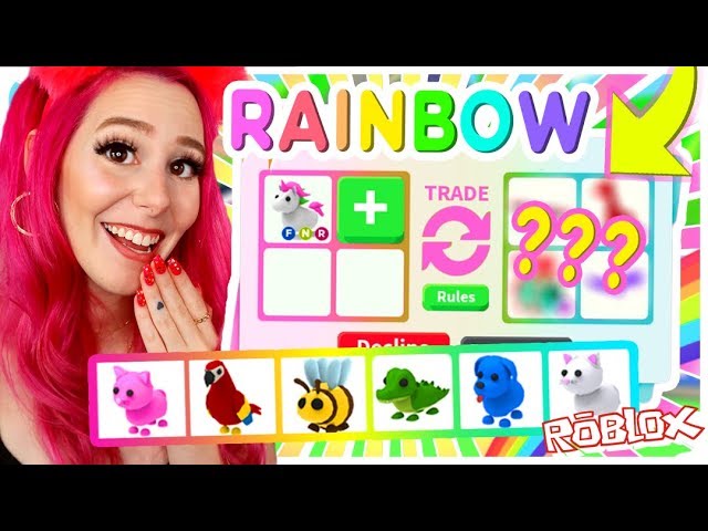 THE RAINBOW TRADING CHALLENGE! Only Trading Rainbow Items In Adopt Me for 24 Hours! Roblox Adopt Me THE RAINBOW TRADING CHALLENGE! Only Trading Rainbow Items In Adopt Me for 24 Hours! Roblox Adopt Me