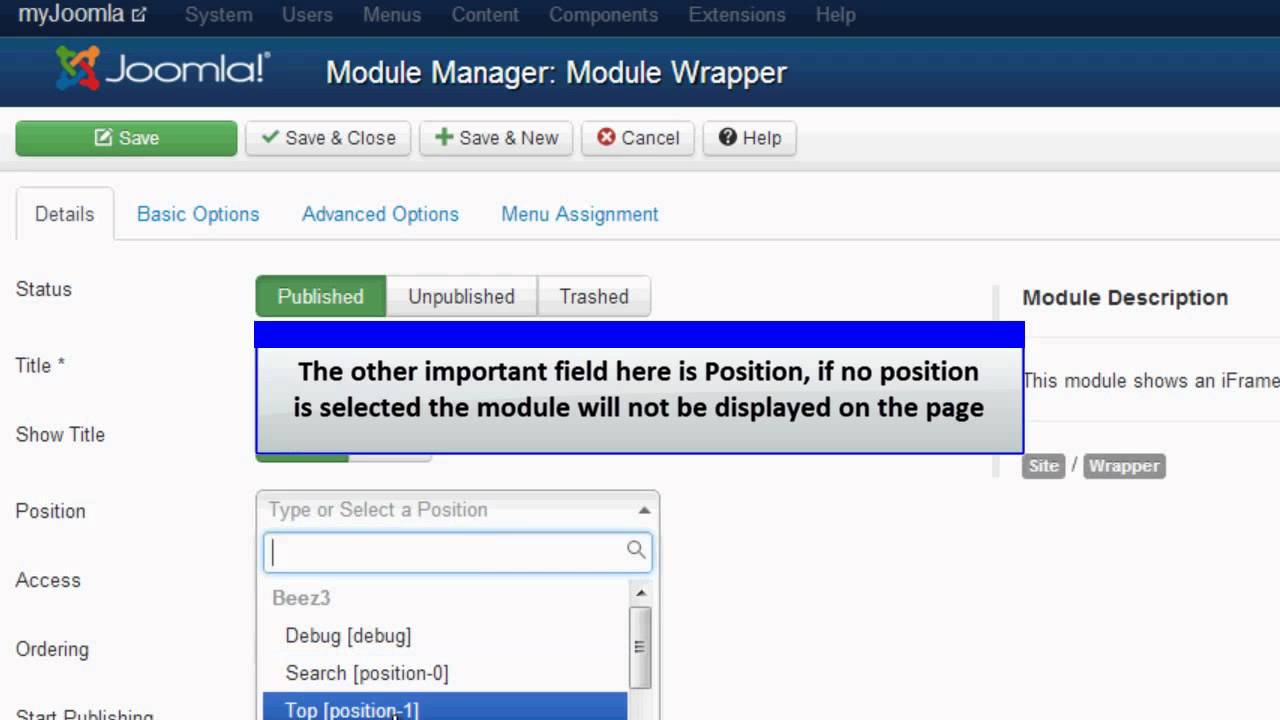 Joomla 3.0 - Wrapper Module