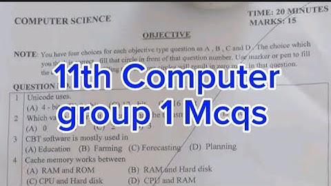 11th class computer group 1 paper 2024 | 1st year computer first time paper