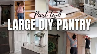 DIY PANTRY | PANTRY WALL | USING UPPER CABINETS TO MAKE A LARGE PANTRY. PART TWO