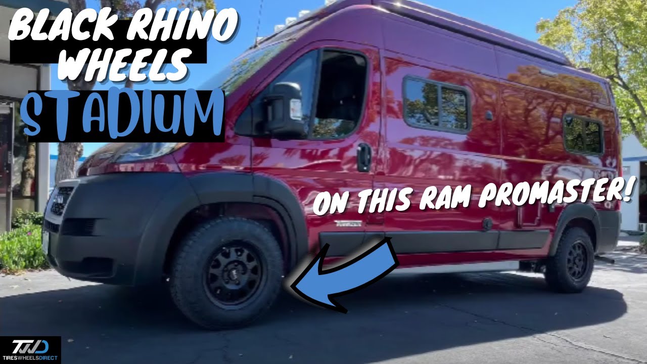 RAM ProMaster 16"x8" Black Rhino Stadium Wheels Fitment YouTube