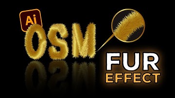 Realistic 3D Fur Effect in Adobe illustrator | #illustratortutorial #graphicdesign