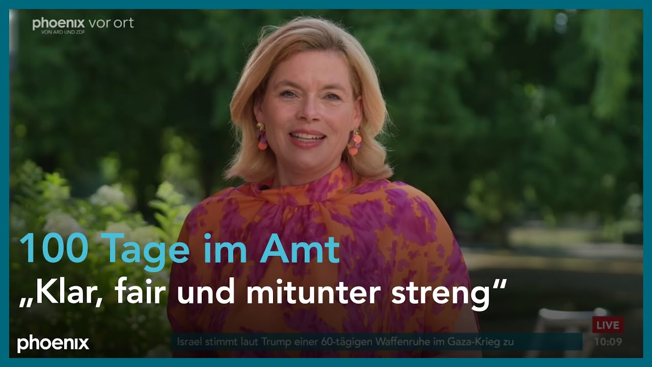 phoenix tagesgespräch mit Julia Klöckner zur ersten Bilanz nach 100 Tagen im Amt am 02.07.25