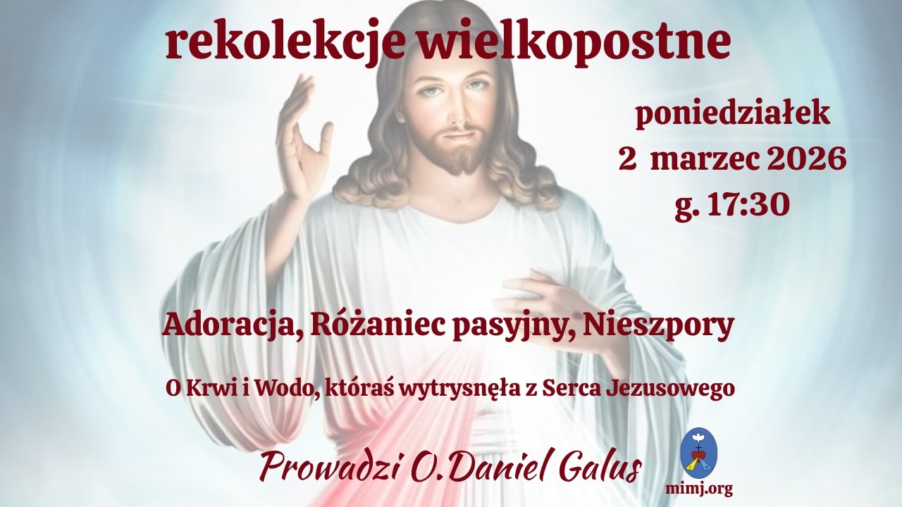 Rekolekcje: Różaniec Pasyjny, Nieszpory. Transmisja Online Czatachowa. 02.03.2026 Godz. 17:30