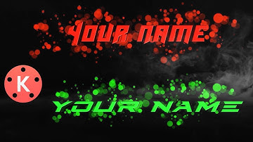 How To Make Intro For Youtube Channel In Kinemaster Tutorial