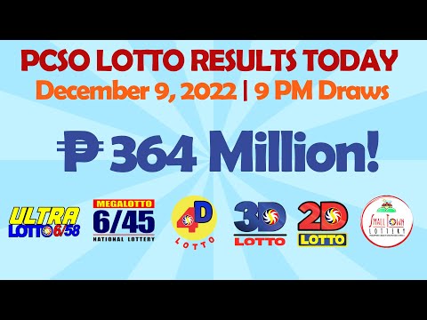 PCSO Lotto Result Today December 9, 2022